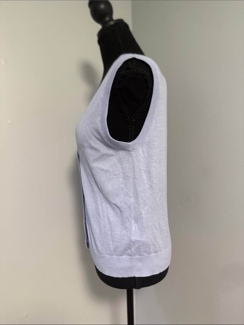J. Crew Light Lavender Button-Front V-Neck Tank - Picture 3 of 4